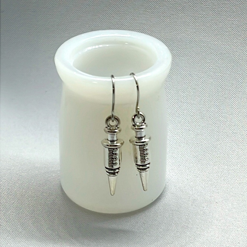Syringe Dangle Earrings for Doctors or Nurses